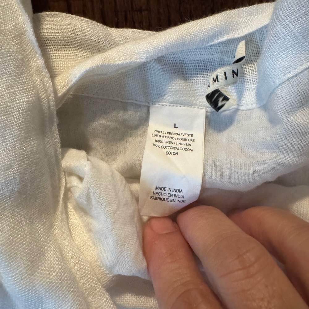 Vitamin A Lana White Linen Coverup Wrap Skirt - Picture 4 of 5